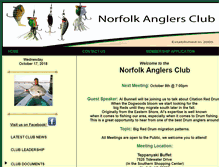 Tablet Screenshot of norfolkanglersclub.com